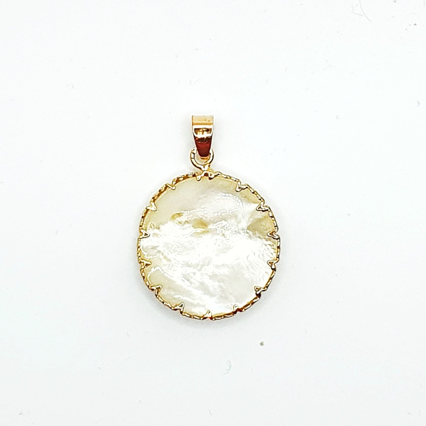 Handcrafted Natural Shell Pendant (Chain Included)