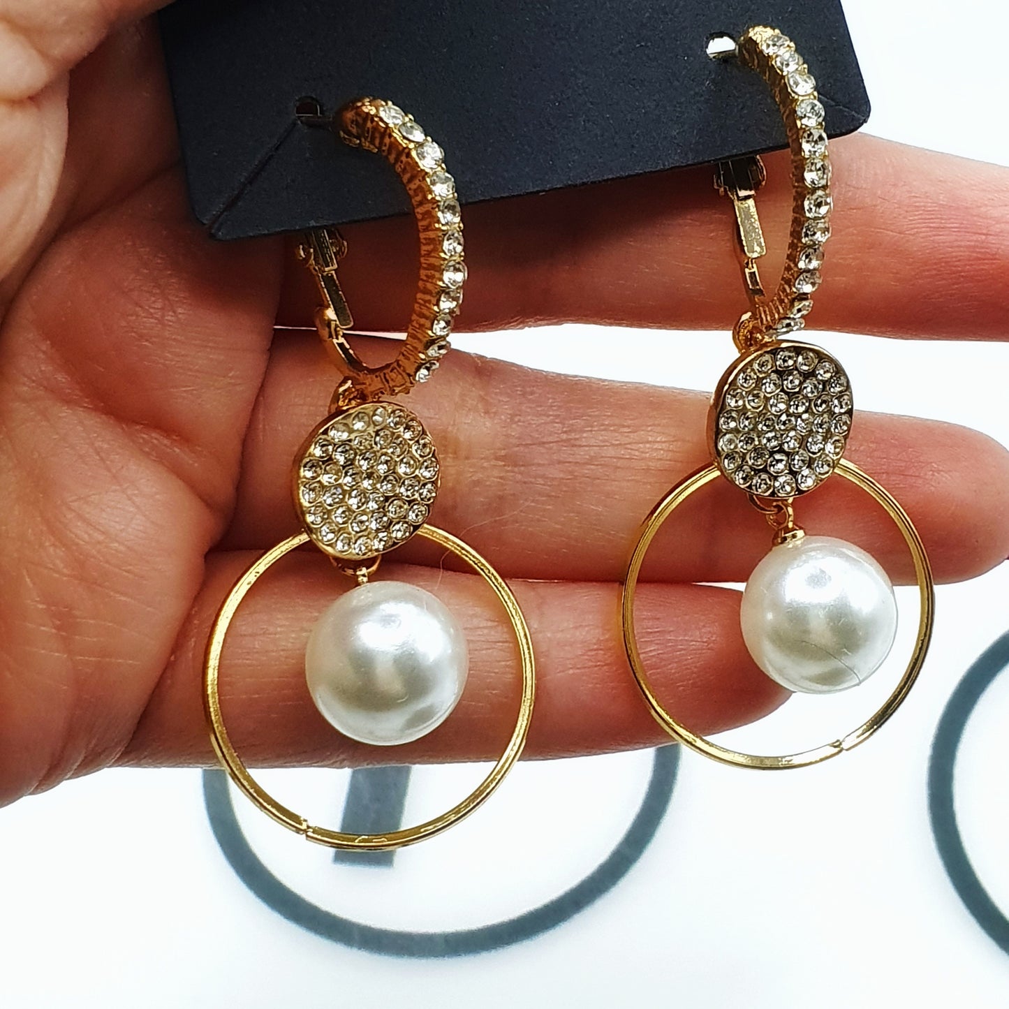 Statement Circle Crystal Earrings