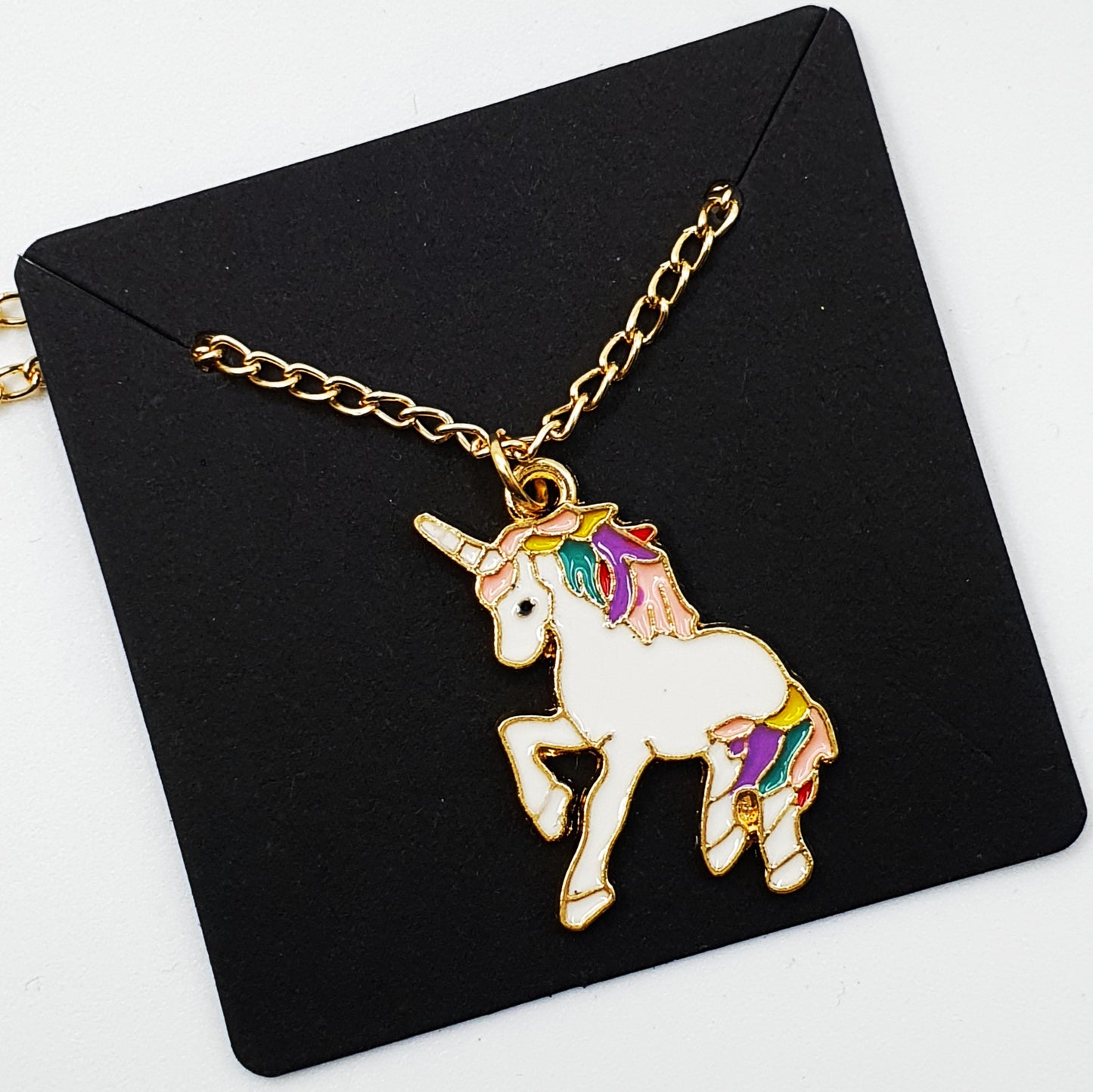 Colorful Unicorn Pendant with Chain