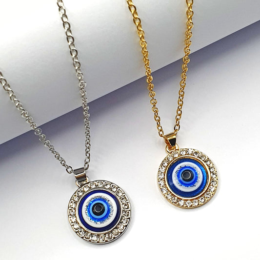 Crystal Turkish Eye Necklace