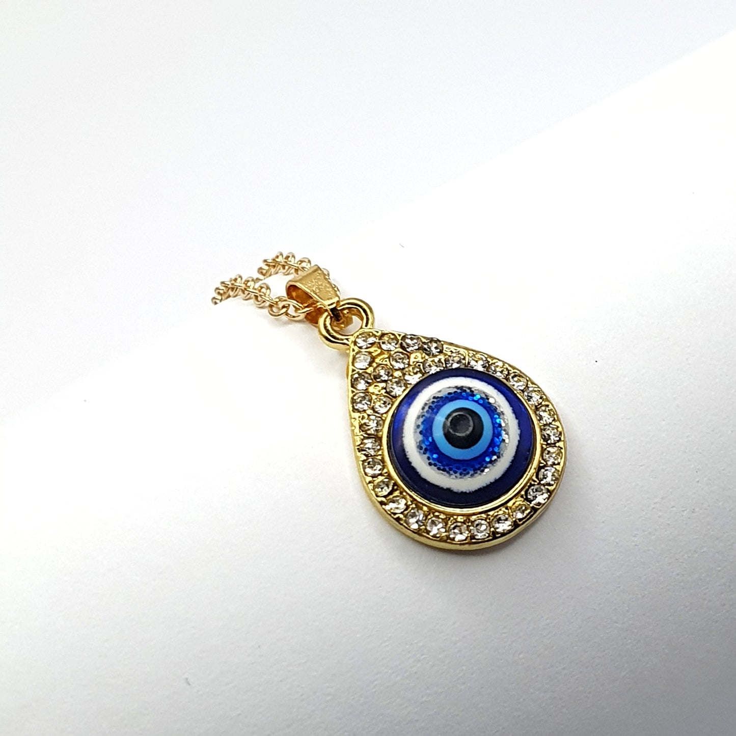 Crystal Drop Eye Necklace