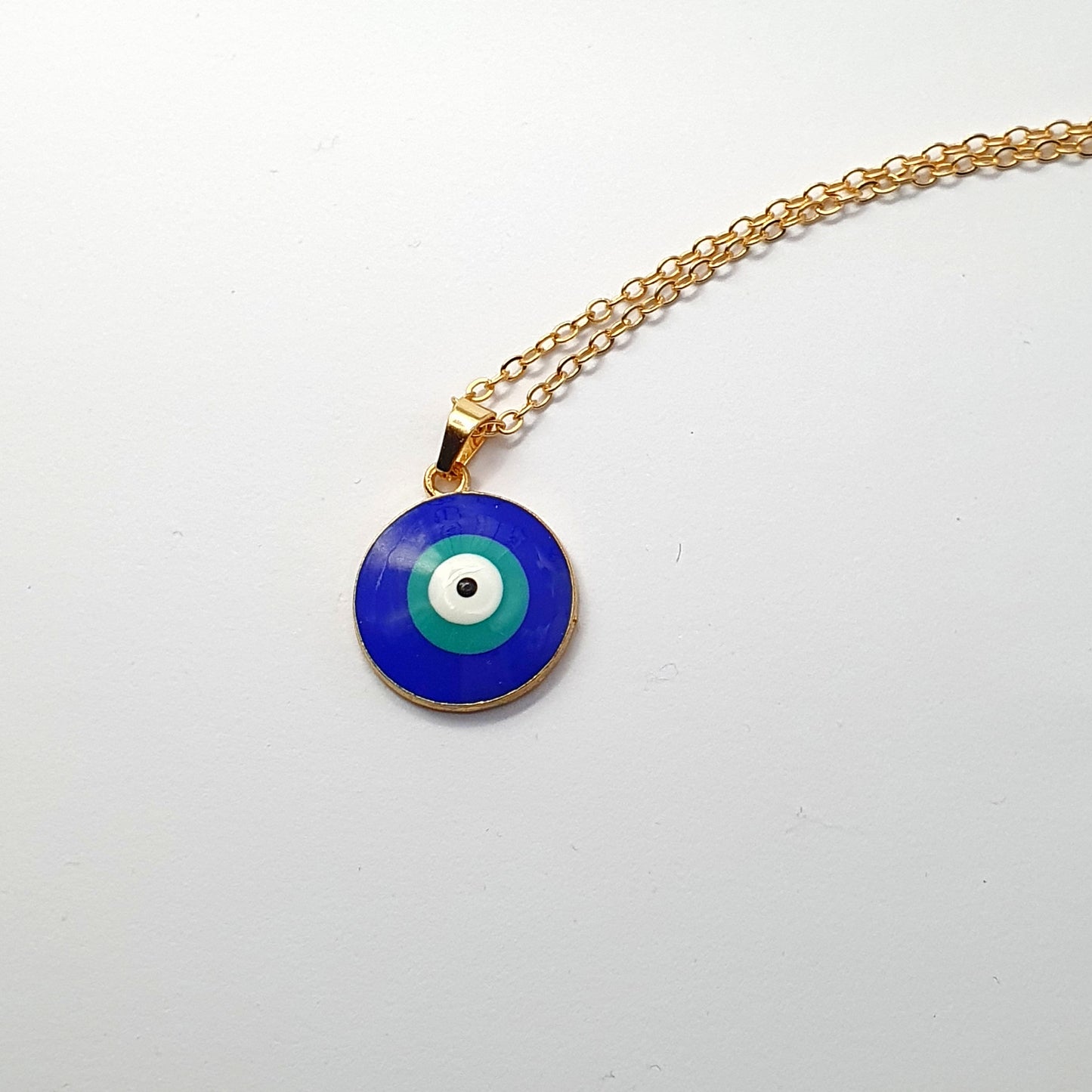 Turkish Eye Enamel Necklace