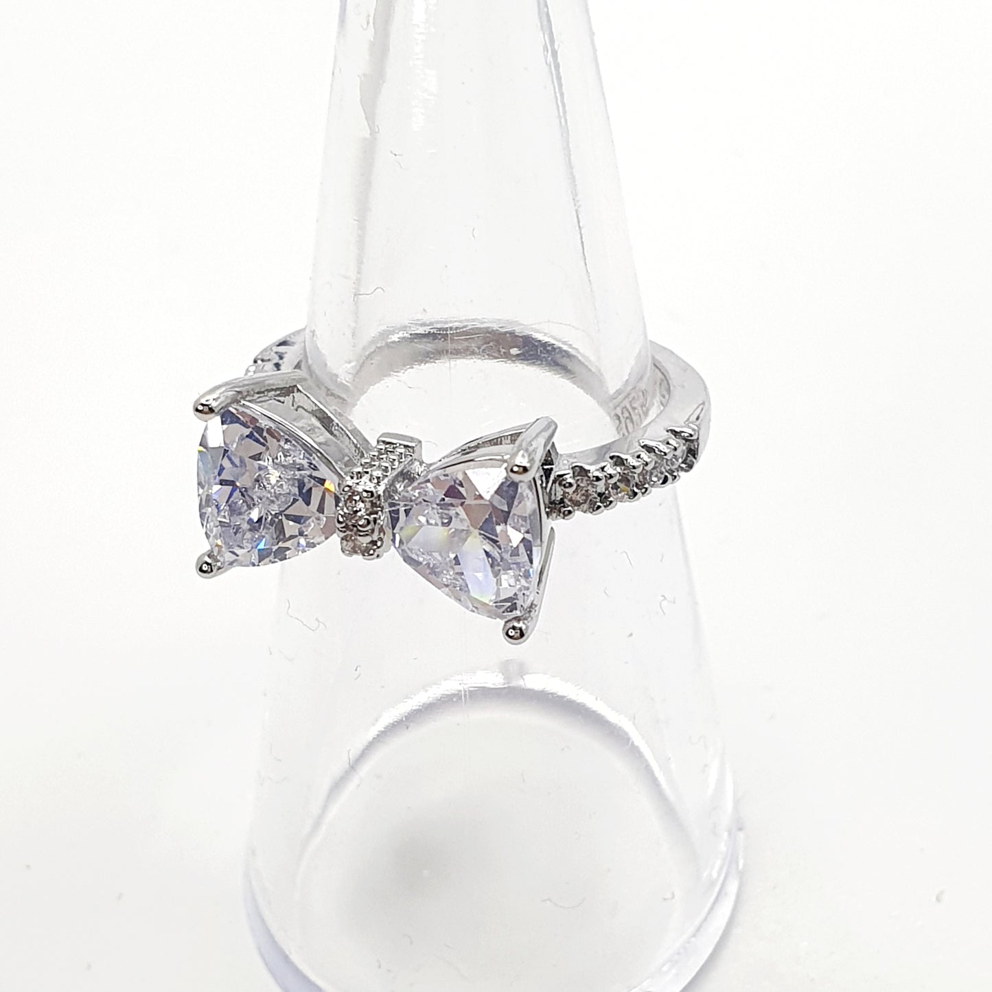 S925 Zircon Bow Ring