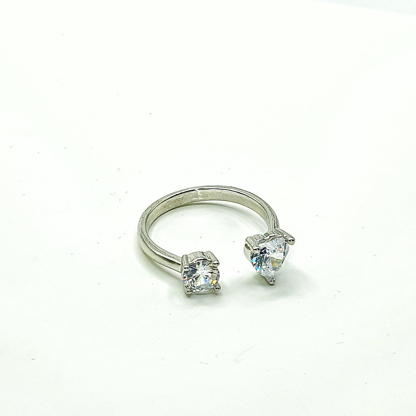 Heart Zircon Open Ring