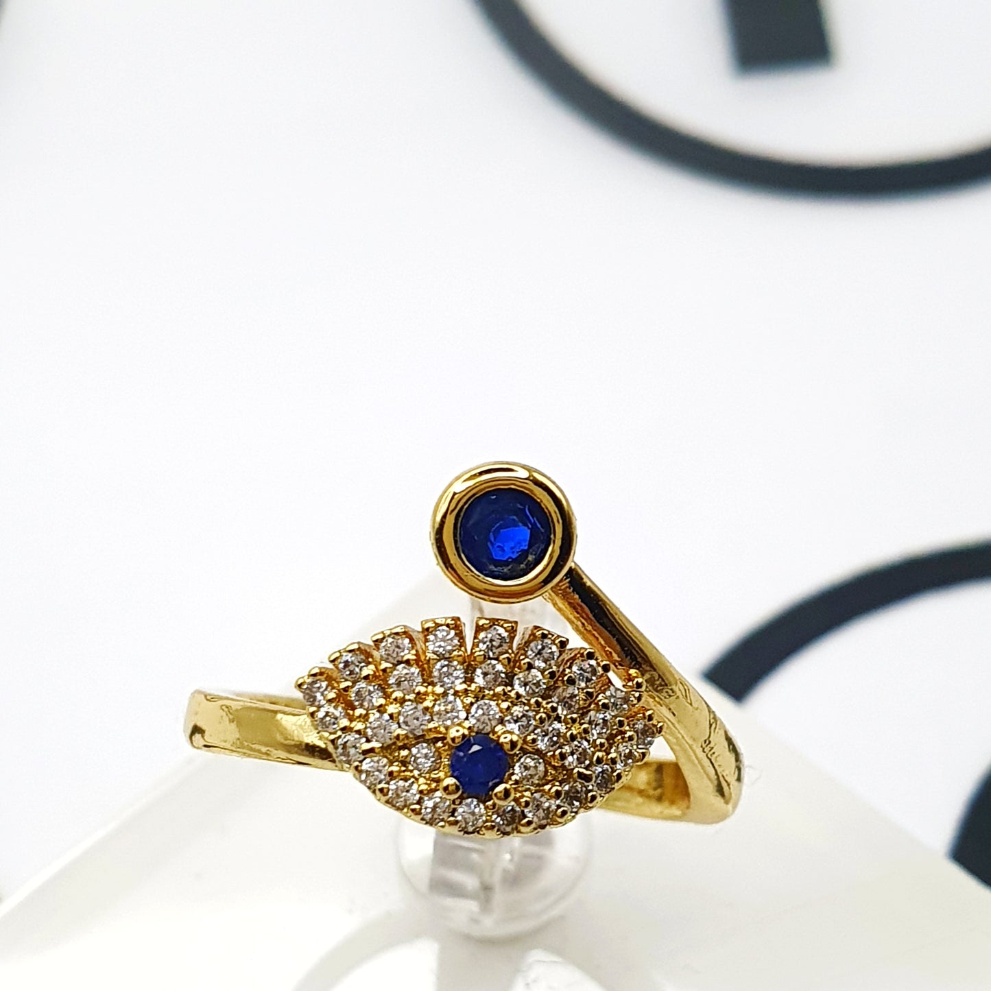 Turkish Eye Zircon Adjustable Ring