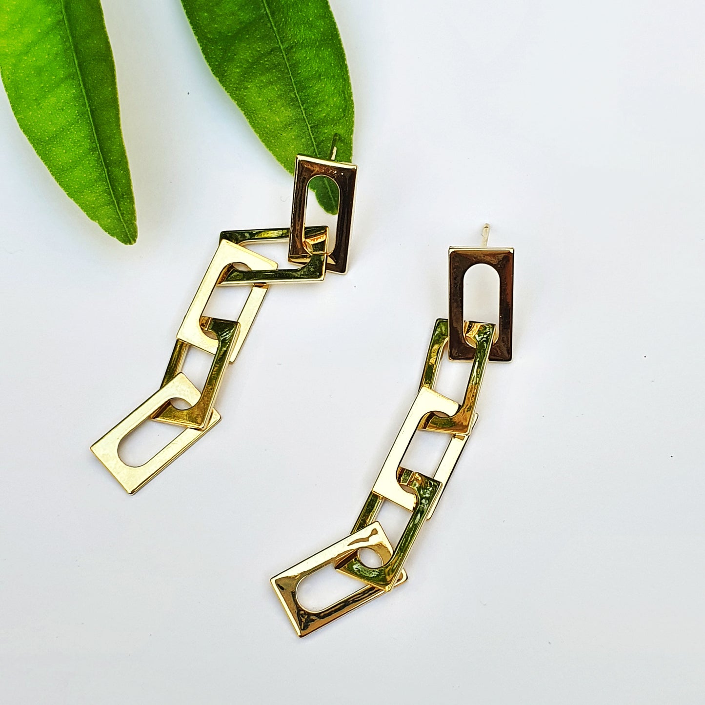 Geometric Chain Earrings