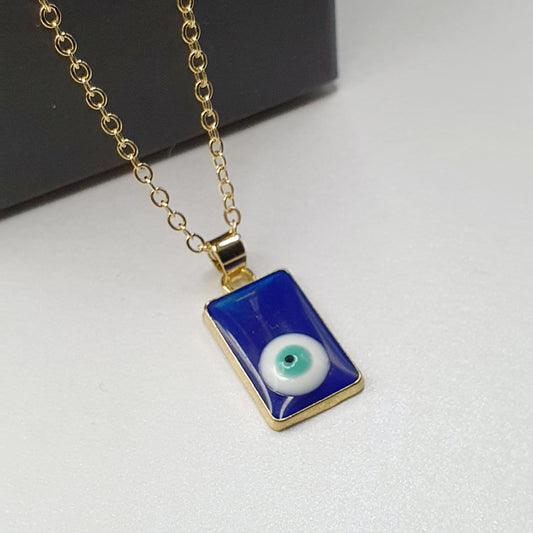 Turkish Eye Geometric Necklace