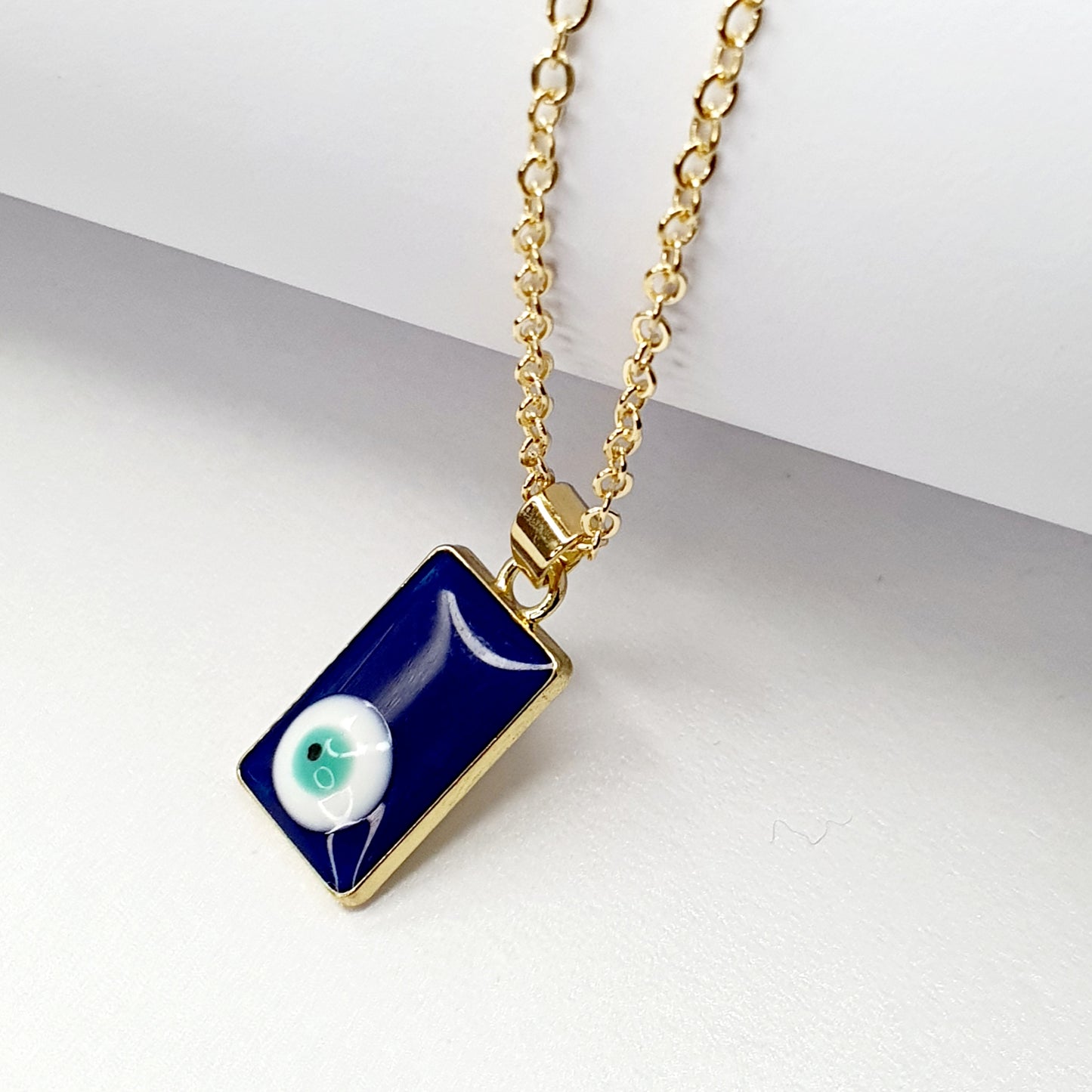 Turkish Eye Geometric Necklace