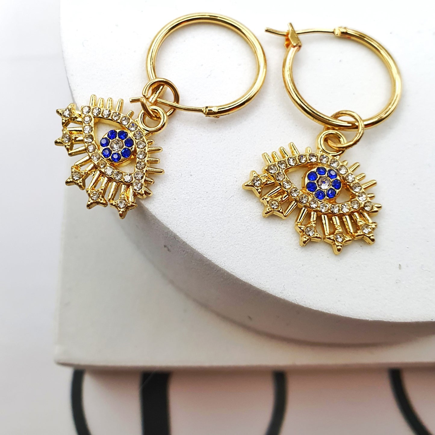 Crystal Turkish Eye Earrings