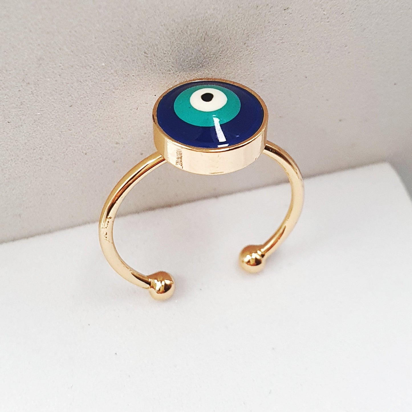 Turkish Eye Symbol Ring (Adjustable)