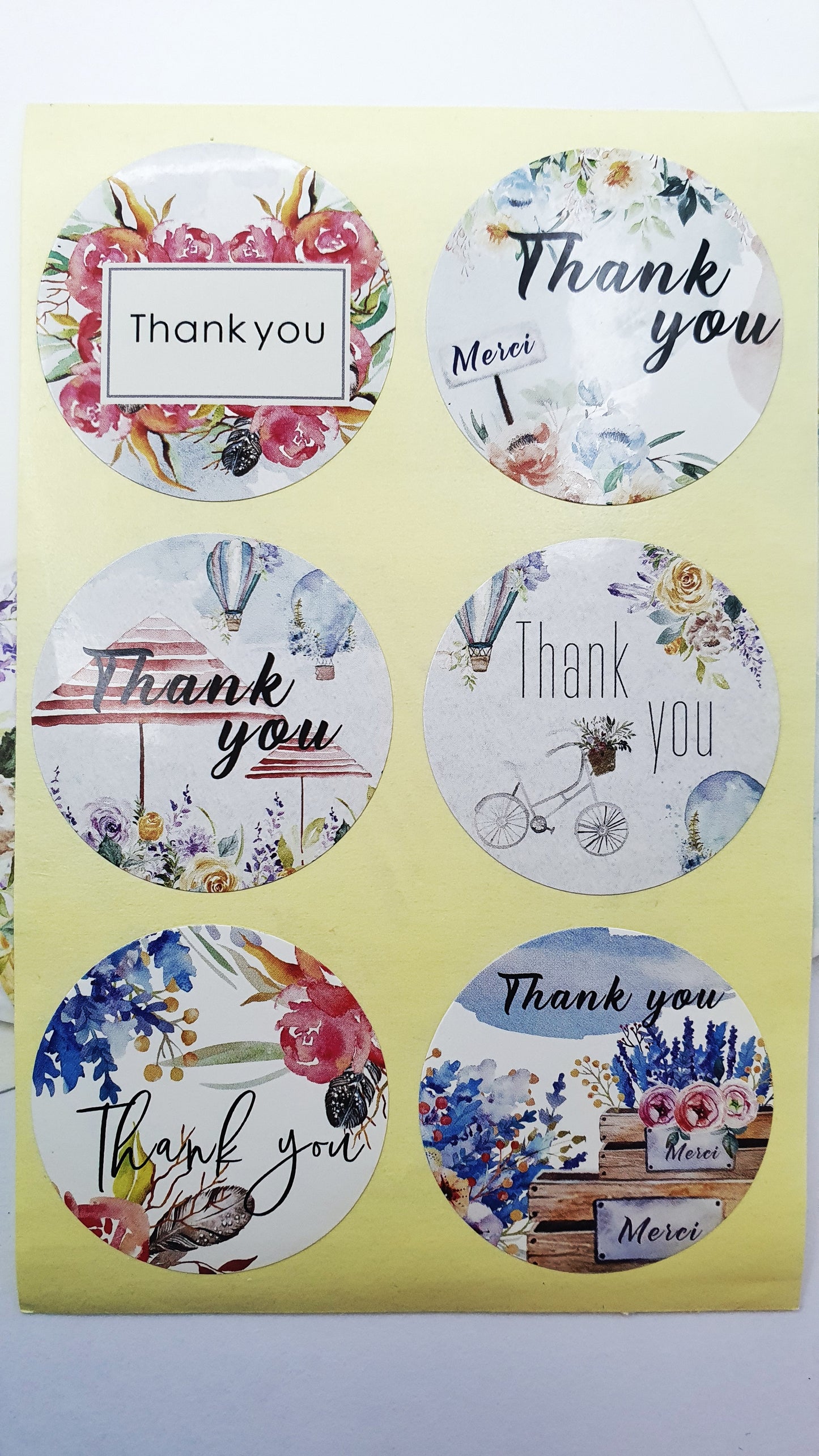 Thank you Card-Splatter Floral