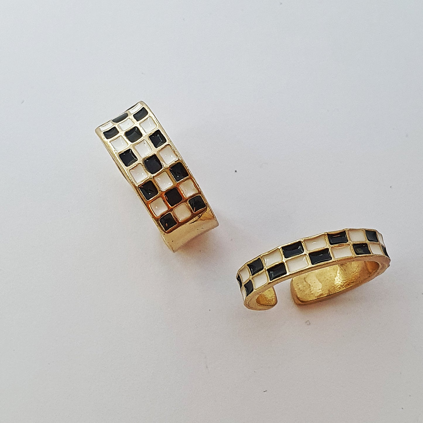 Checkerette Ring Set