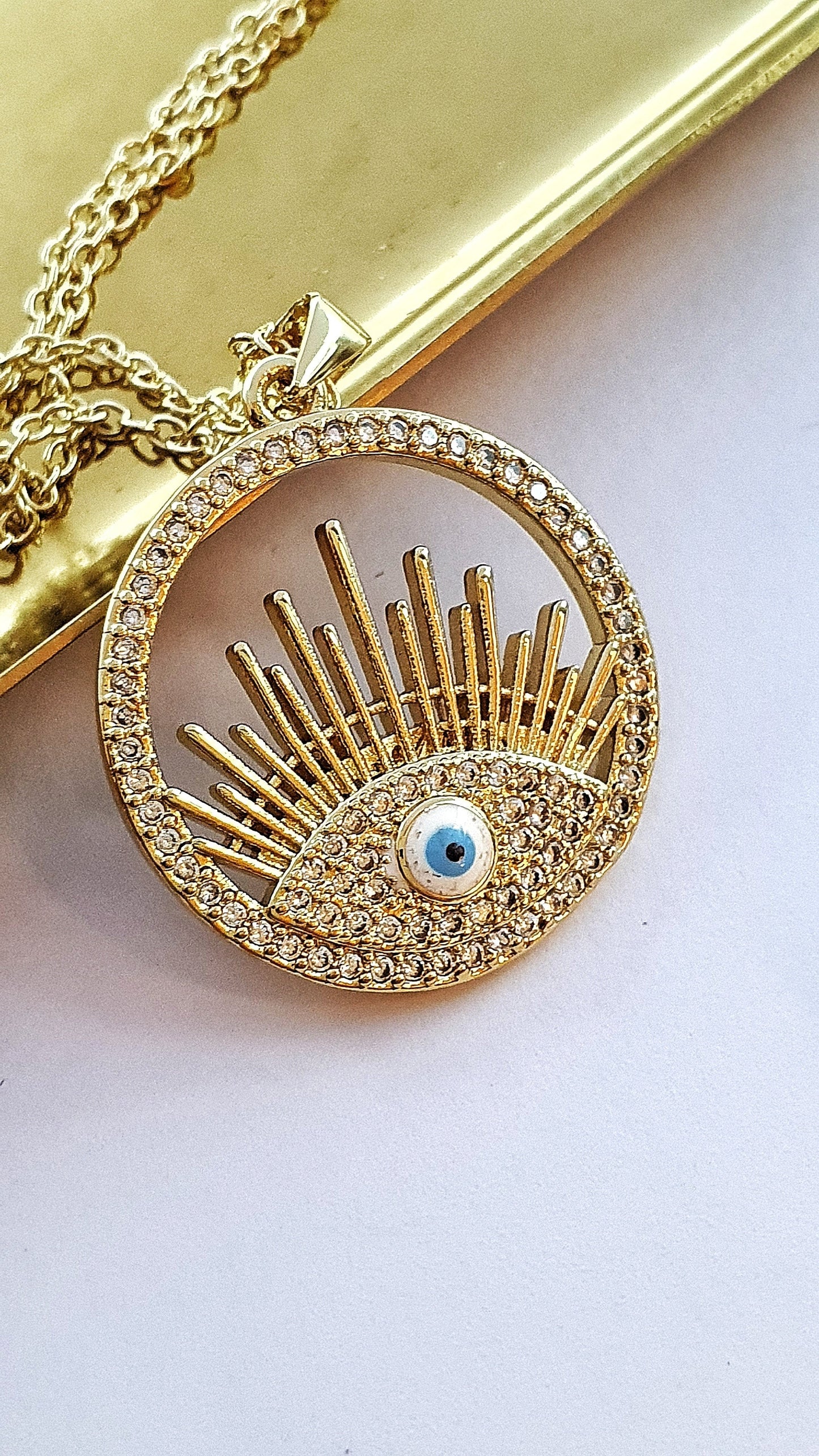 Dawn Turkish Eye Necklace