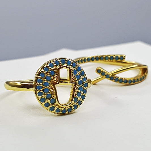 Hamsa Ring Set