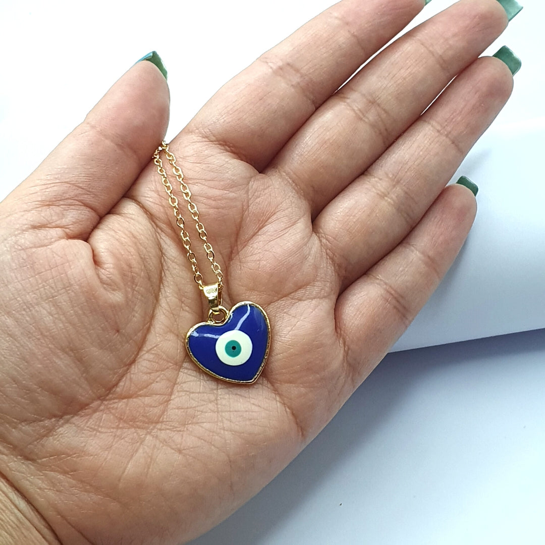 Heart Turkish Eye Necklace