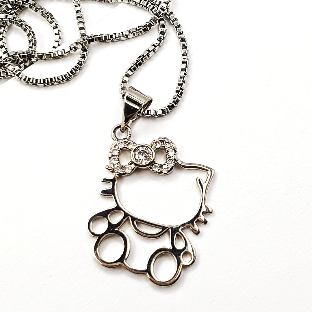 Hello Kitty 925 Silver Necklace