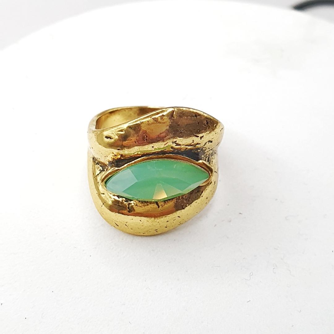 Green Opal Antique Ring