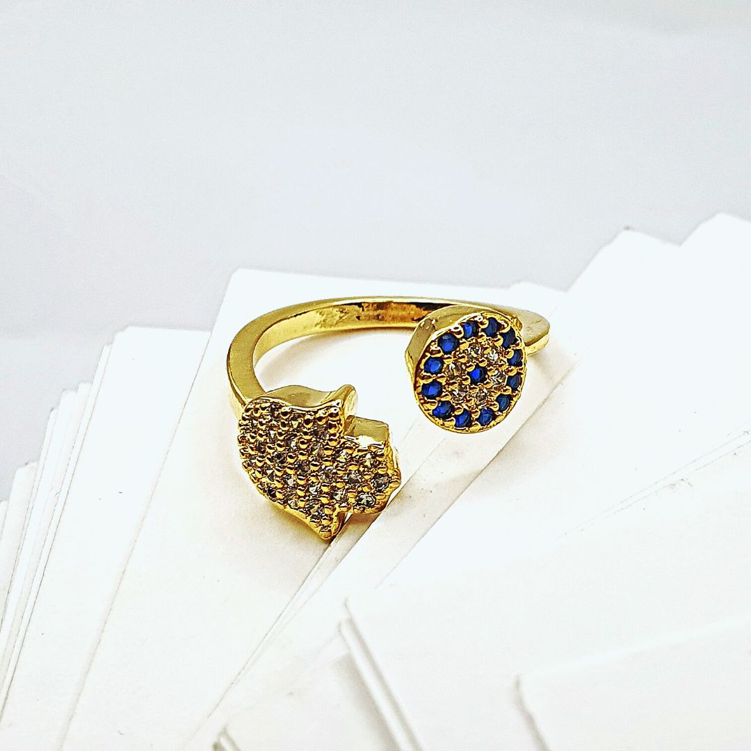 Turkish Hamsa Zircon Ring