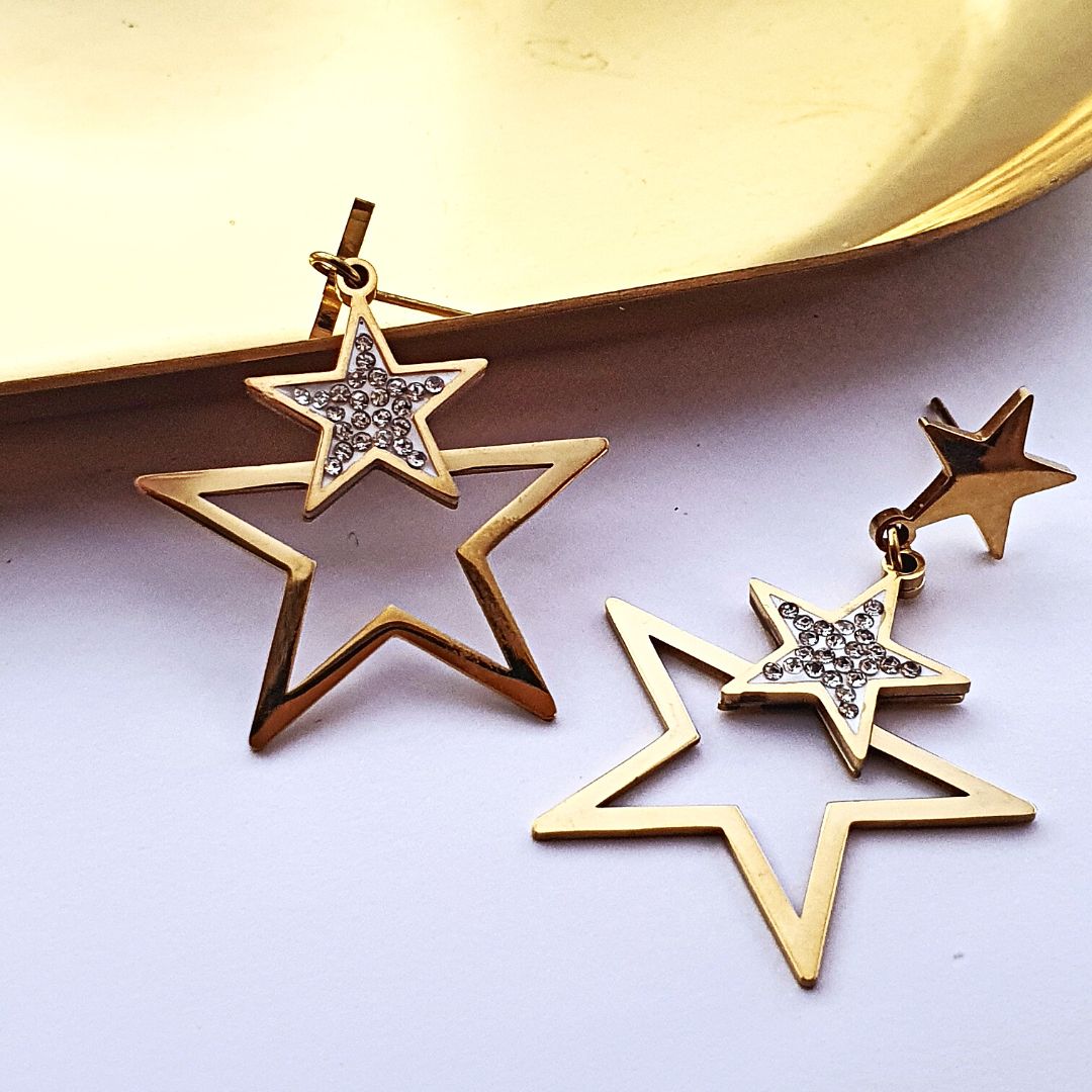 Star Zircon Earrings