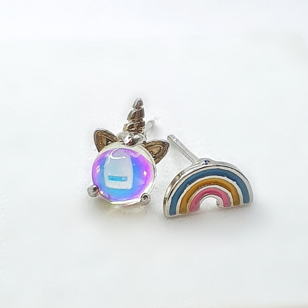 Unicorn Moonstone Studs