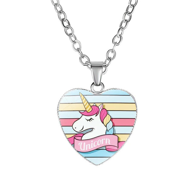 Heart Unicorn Pendants