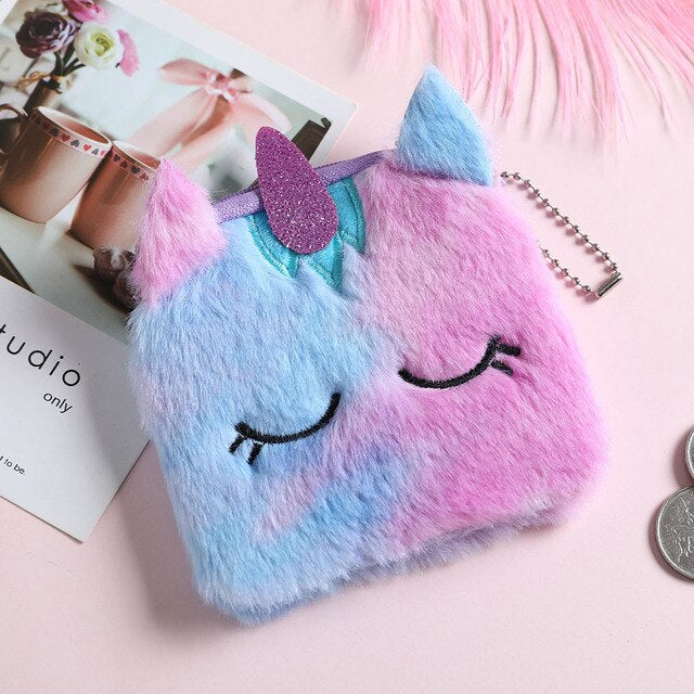 Unicorn Plush Coin Bag