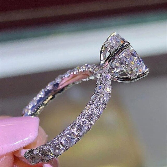 Double Rounded Zircon Ring