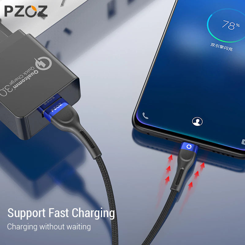 PZOZ Micro USB Cable Fast Charging 3A Microusb Cord