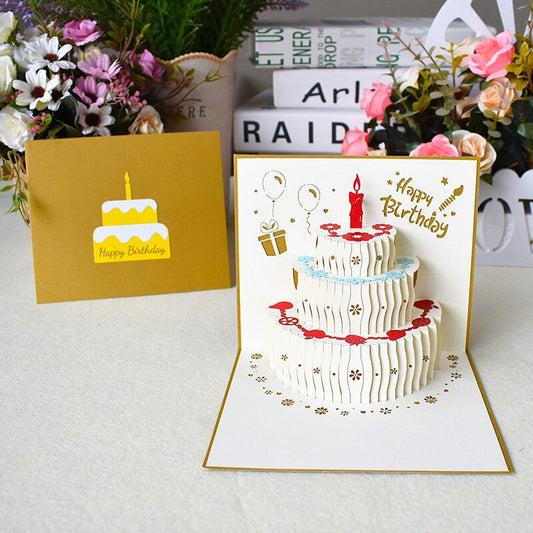 Gold Pop-up Birthday Card