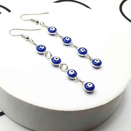 Turkish Eye Chain Earrings