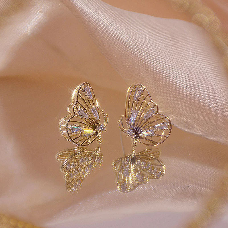 Butterfly Gold Wing Earrings