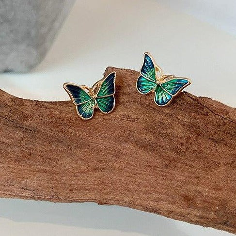 Mosaic Butterfly Studs