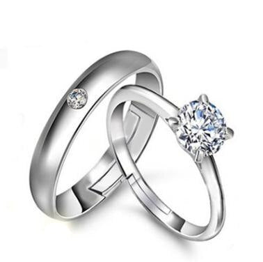 Solitaire Couple Ring