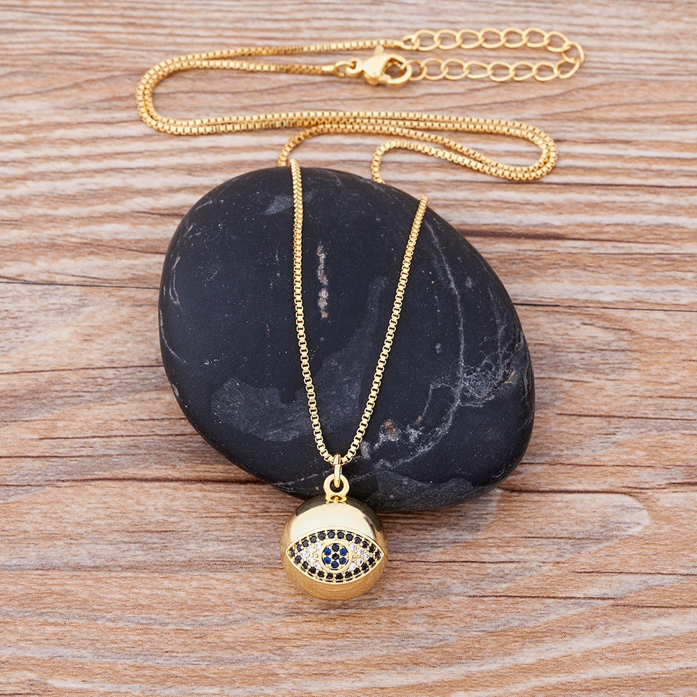 Turkish Gold Ball Clavicle Necklace