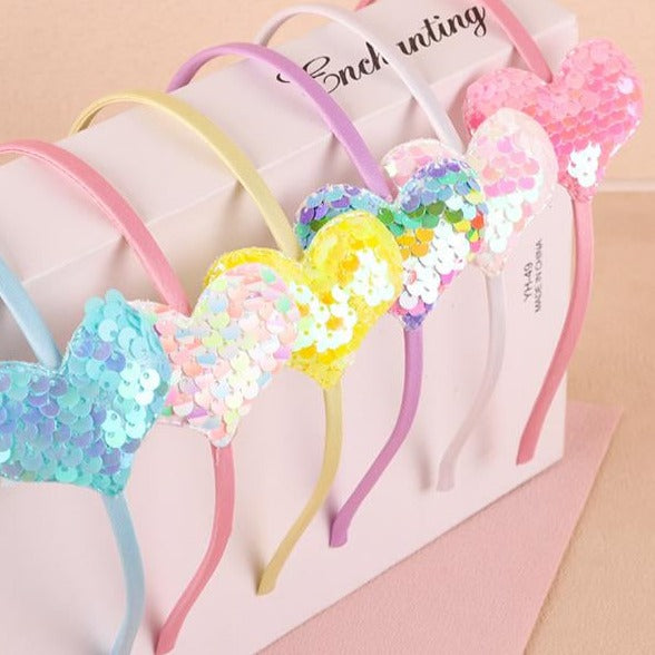 Candy Heart Sequin Hairband