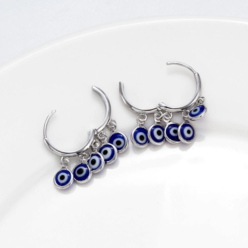 Turkish Eye Cluster Hoops