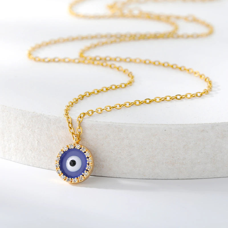 Turkish Eye Charm Necklace