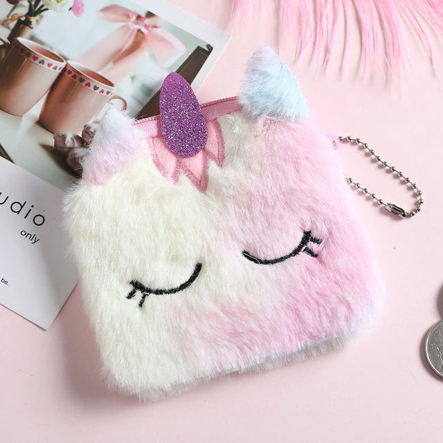 Unicorn Plush Coin Bag