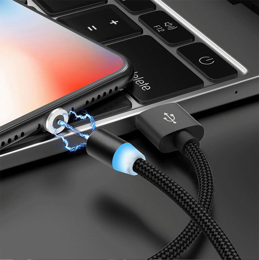 Black Magnetic Charging Cable with any choice of Pin