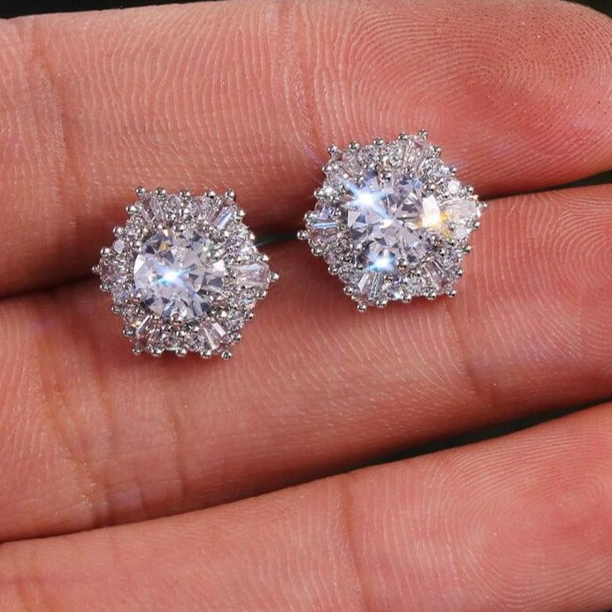 Hex Zircon Studs