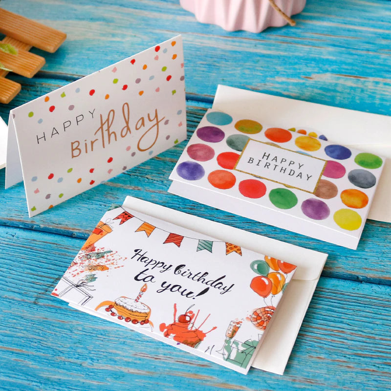 Festive Birthday Card with Sealing Sticker