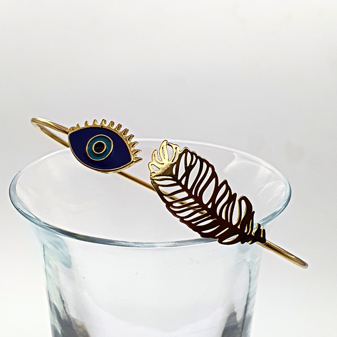 Feather Turkish Eye Bangle