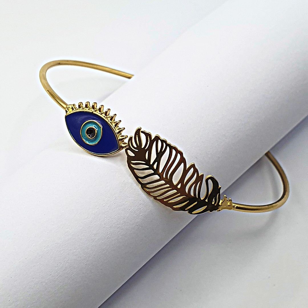 Feather Turkish Eye Bangle