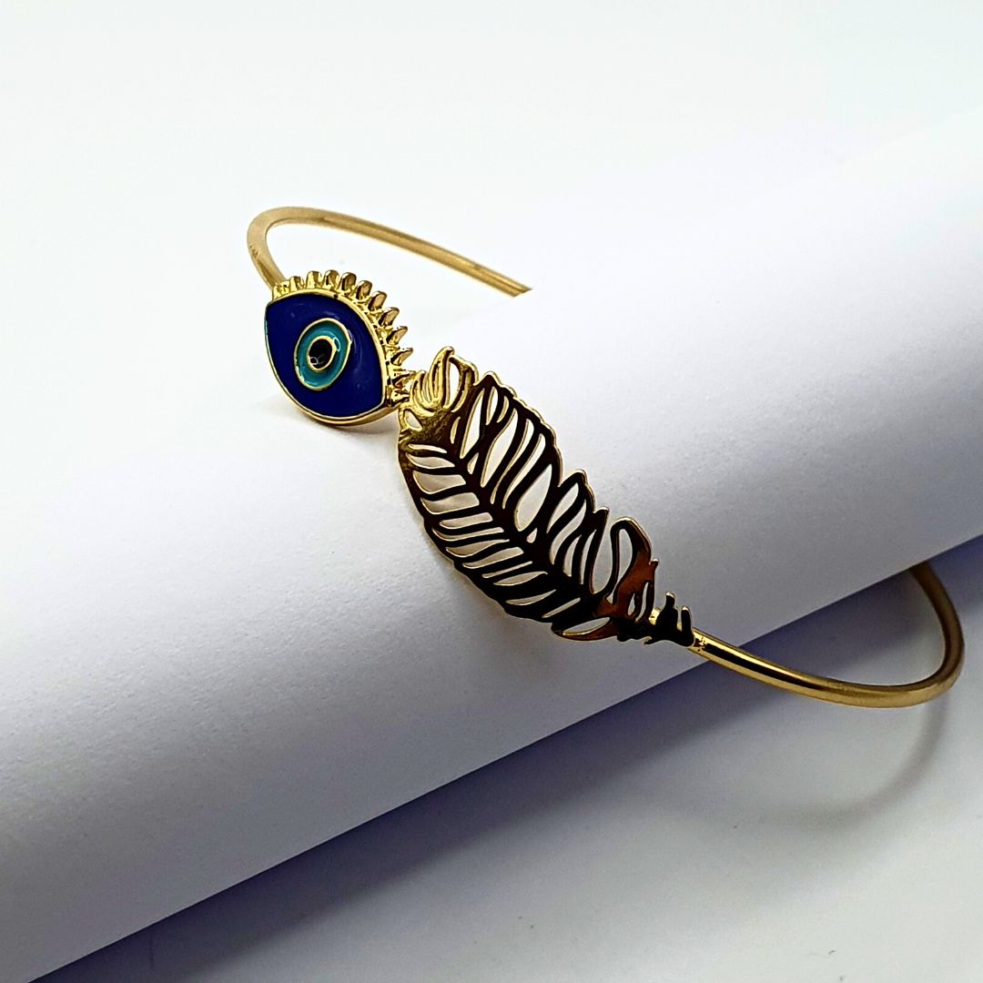 Feather Turkish Eye Bangle