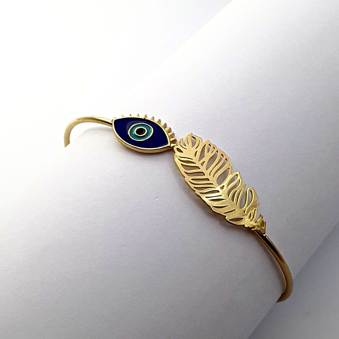 Feather Turkish Eye Bangle