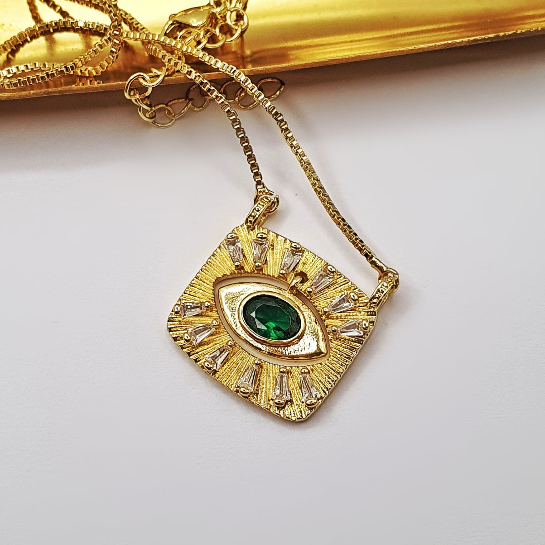 Emerald Green Eye Necklace