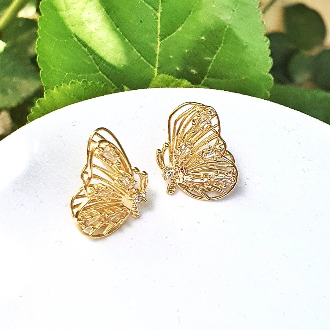 Butterfly Gold Wing Earrings