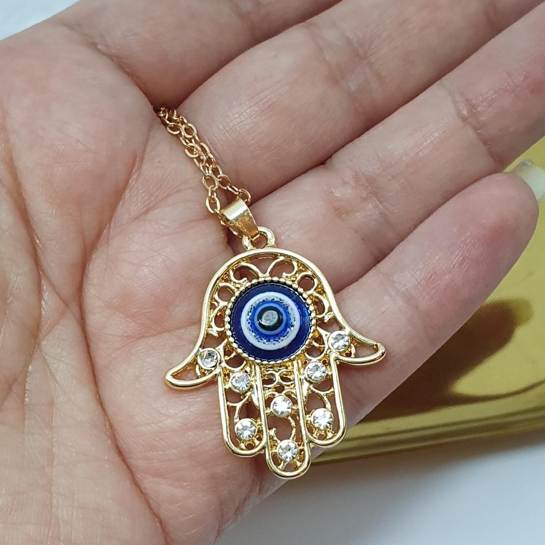 Magnified Hamsa Hand  Necklace