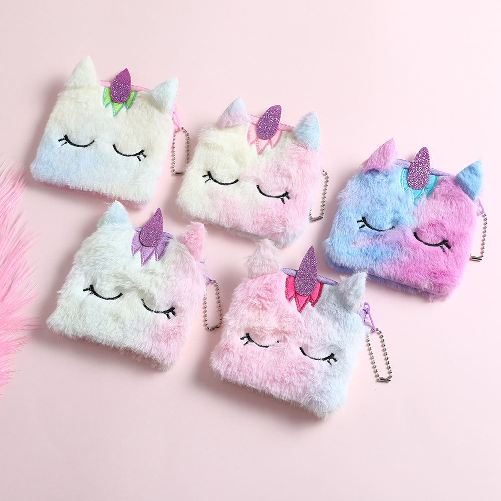 Unicorn Plush Coin Bag