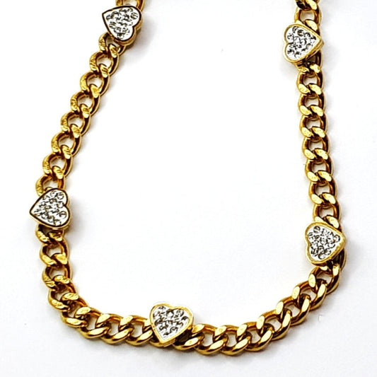 Heart Cuban Chain Necklace